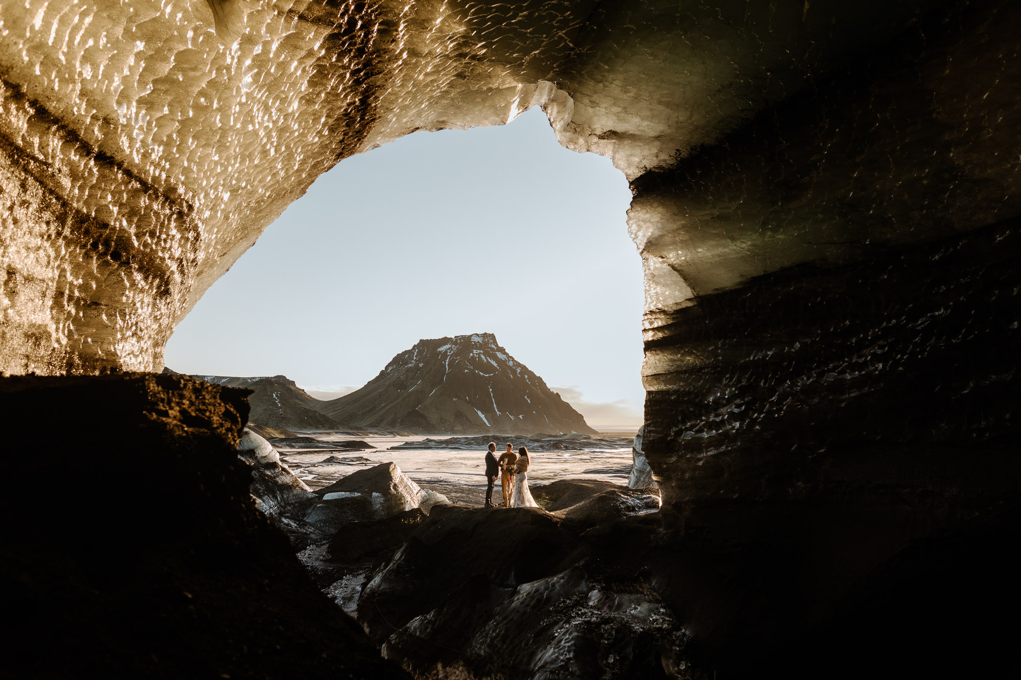 Iceland Ice cave Wedding