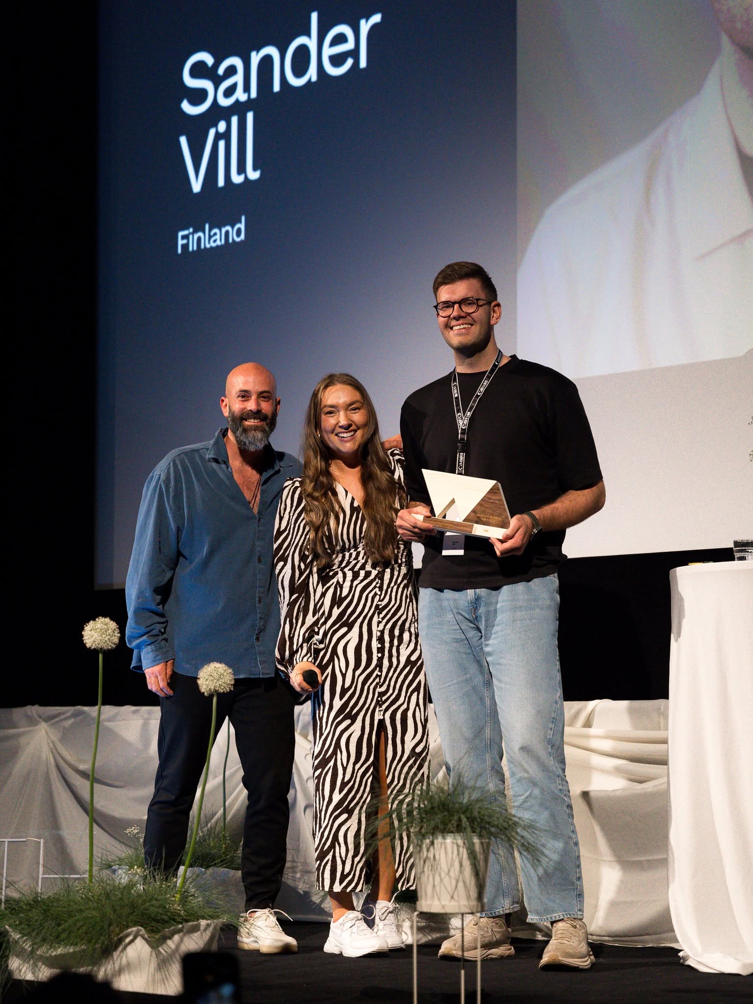 Sander Vill accepting Europe's Best Young Wedding Photographer in Vienna